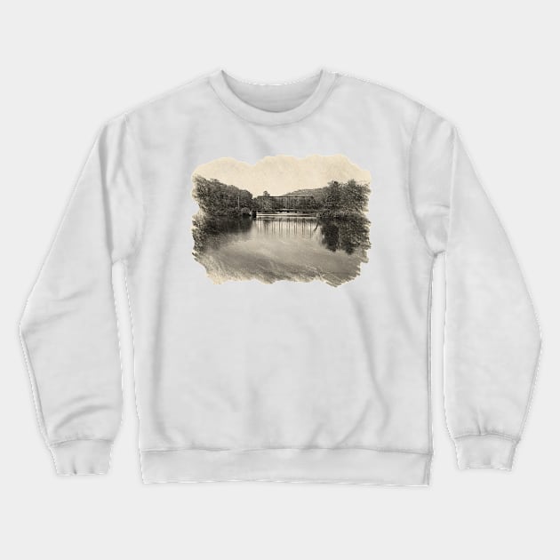 Railroad Bridge Crewneck Sweatshirt by unclejohn